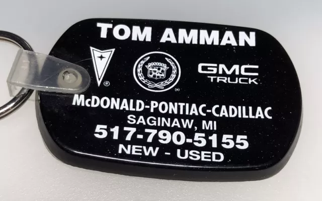 Saginaw MI McDonald Pontiac Auto Car Dealer Michigan Motors Keychain Key Ring
