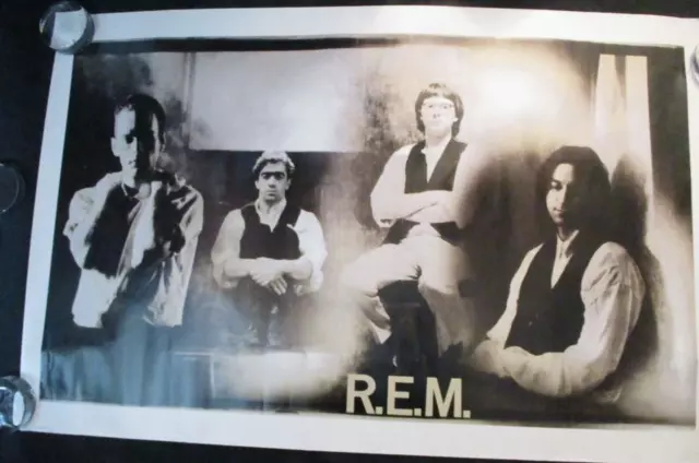 REM R.E.M. 22X34" Group Shot B&W Poster