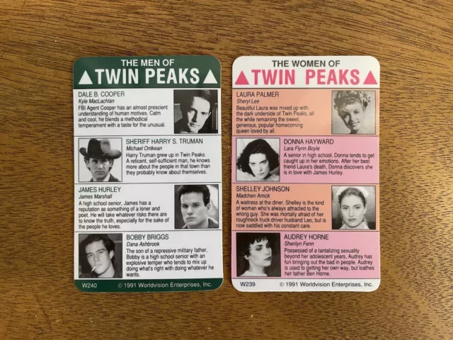 The Men & Women of Twin Peaks Promotional Cards David Lynch 1991