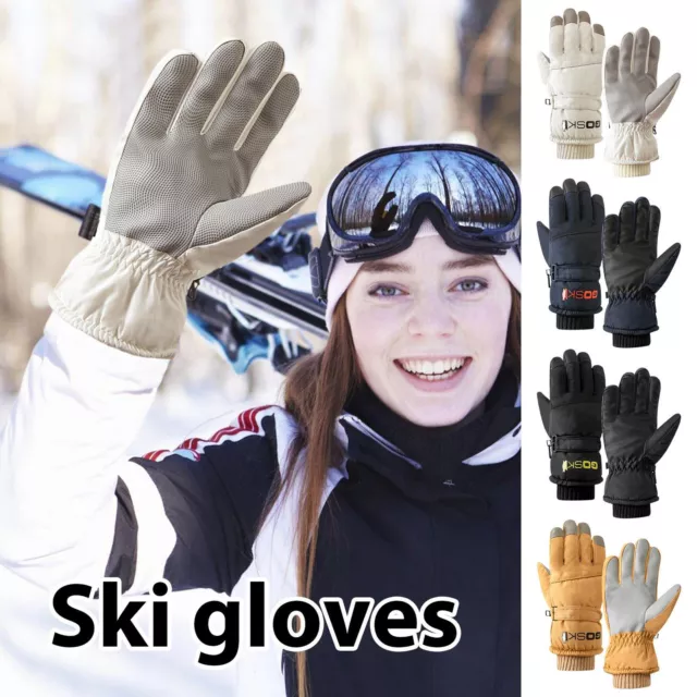 Ski Gloves, Waterproof Snow Gloves Windproof Winter Thermal Gloves For Men Women