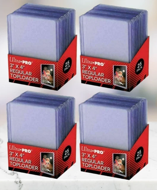ULTRA PRO 3X4 inch Regular Toploader 100 Pack 17.80 PicClick