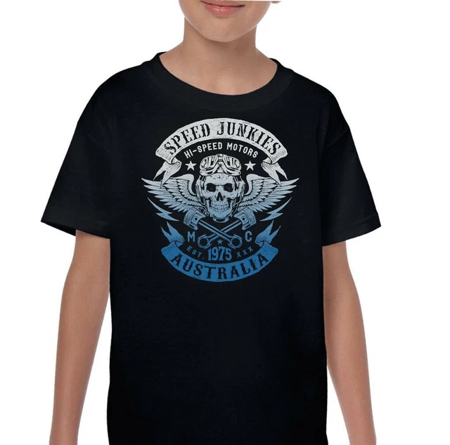 T-shirt biker australiano bikie australiano moto velocità drogati top 3