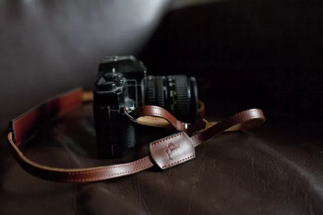 Handmade Genuine real leather camera strap neck strap for EVIL FILM Camera01-057