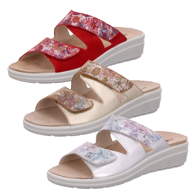Rohde Rivella 5735 Mules Femmes Sabots en Cuir Semelle Compensée