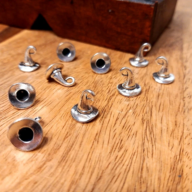 10 Hüte Hut Hexe Magier Zauberhut 3D Charms Kettenanhänger Schmuckherstellung