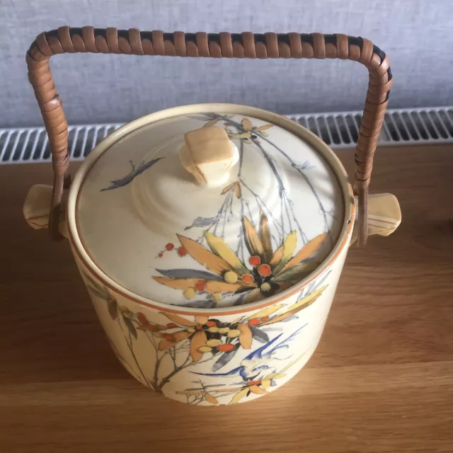 1920 - 1930S Losol Ware Keeling & Co Biscuit  Barrel Exotic