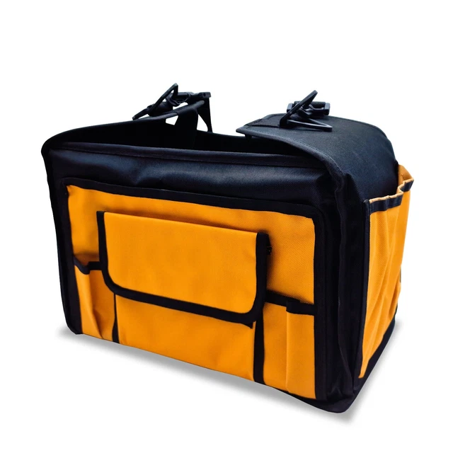 Borsa Valigetta Per Casco Moto 50x48cm - Telo In Oxford Nero - Portaoggetti Biker