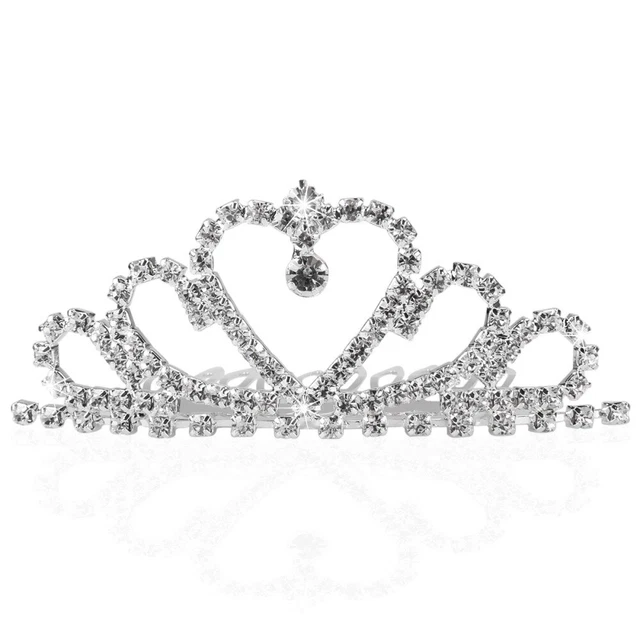 Mini strass cuore per matrimonio ballo compleanno pegeant principessa