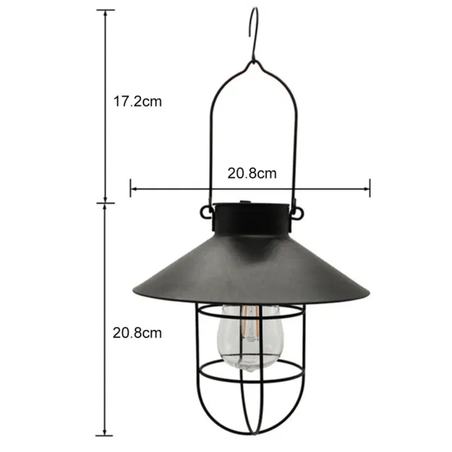 LED Solar Lantern Hanging Light Outdoor Waterproof Yard Patio Garden Decor Lamp