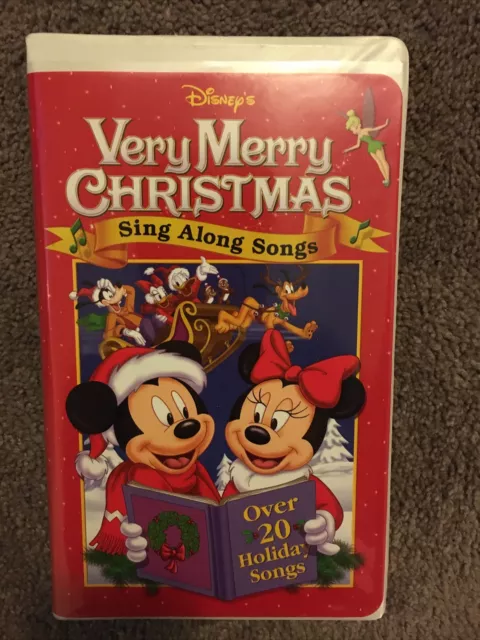 DISNEYS VERY MERRY Christmas Sing Along Songs Over 20 Holiday Songs VHS ...