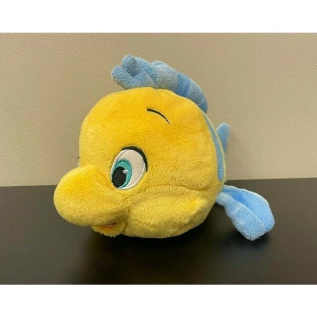 LITTLE MERMAID FLOUNDER 10" Beanbag Plush Fish Disney Store Stamped