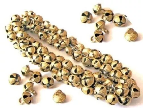 25 Pcs of BRASS BELLS INDIAN GHUNGROO ANTIQUE TRIBAL BANJARA ETHNIC KUCHI BEADS