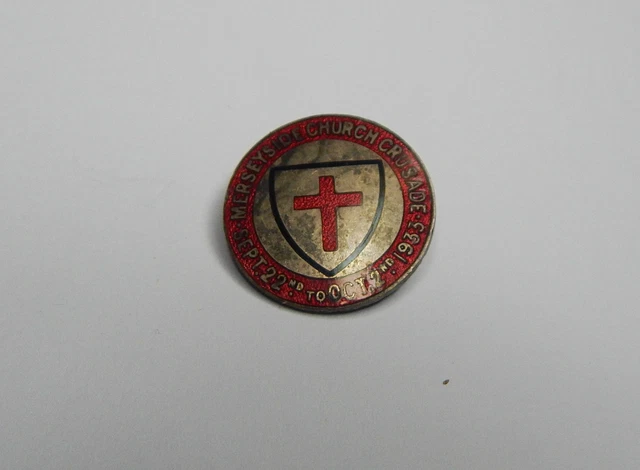 merseyside Church Crusade 1933 Enamel pin back badge