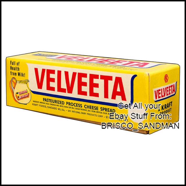 Fridge Fun Refrigerator Magnet VELVEETA CHEESE Version A Retro Food Diecut