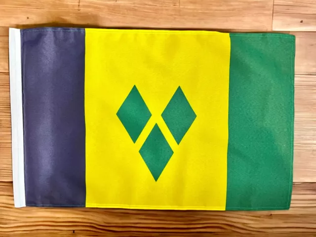 ST VINCENT & AND THE GRENADINES 18" X 12" FLAG boats treehouses caribbean boat