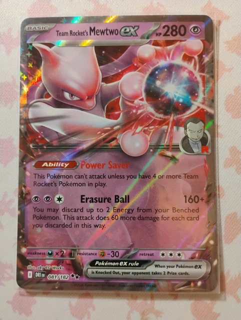 Tcg Rockets POKÉMON TCG TEAM Rockets Mewtwo EX 081/182 Destined Rivals Holo Ultra ...
