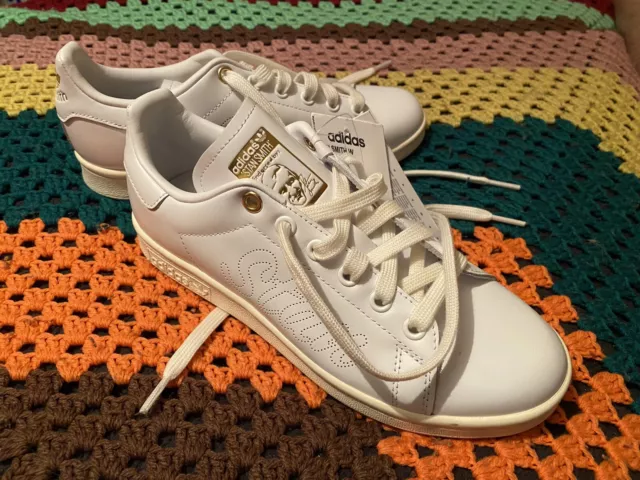 Womens White Adidas Stan Smith Trainers UK4.5 New