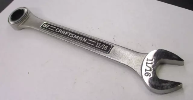 Craftsman 42647 SAE 11/16 12pt Ratcheting Combination Wrench -VA- USA