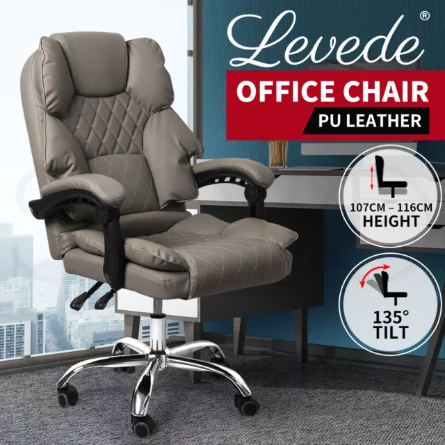 Levede Gaming Chair Office Computer Seat Racing PU Leather Executive Recliner