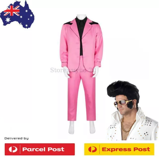 The King Elvis Presley Stage Show Cosplay Full Set Costume Halloween Costume