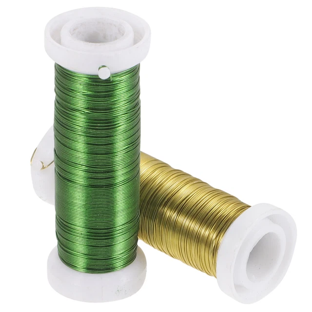 2 rollos alambres de hierro flores para hacer tú mismo tallos de flores, manualidades,
