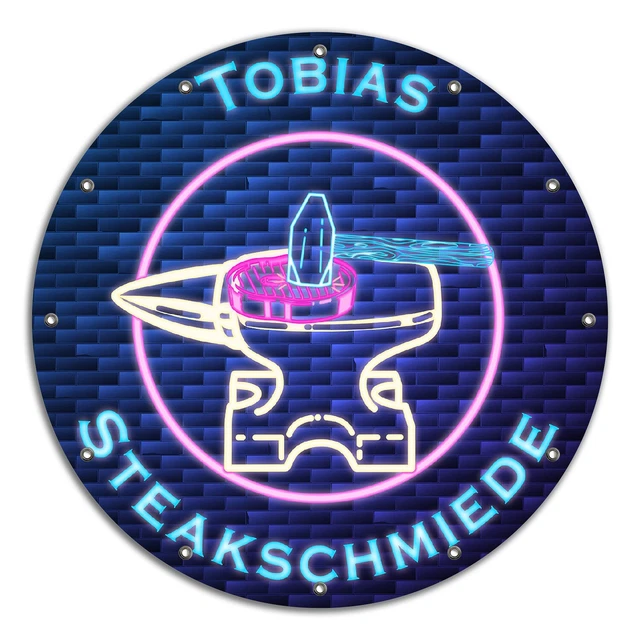 Wallario Garten Bakon Poster Zaun Sichtschutz wetterfest - Steakschmiede