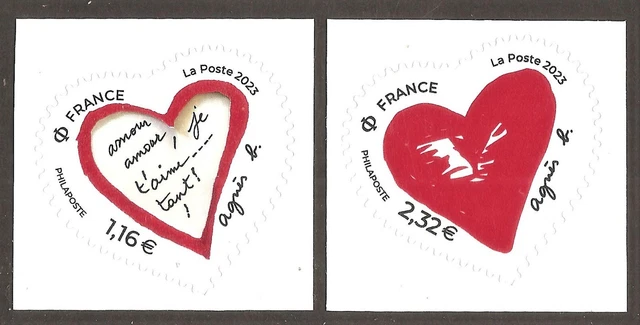 Francia F648A Hoja San Valentín. Patch d'amour Adeline André **2012
