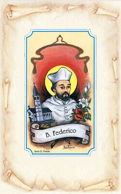 SANTINO HOLY CARD BEATO DIEGO DE ARO MERCEDARIO tipo pergamena 