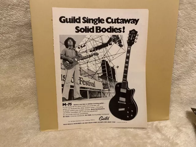 Jbfa5 Advert 11X8 Guild M-75 Guitar