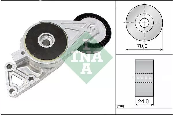 INA 533007630 V-Ribbed Belt Tensioner Replacement Fits Audi Seat Skoda VW