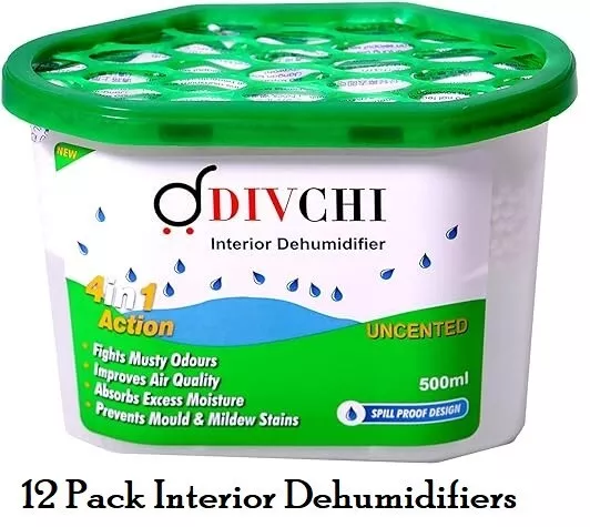 12 X 500 ML Dehumidifier Interior Damp Moisture Mould Mildew Remover Trap