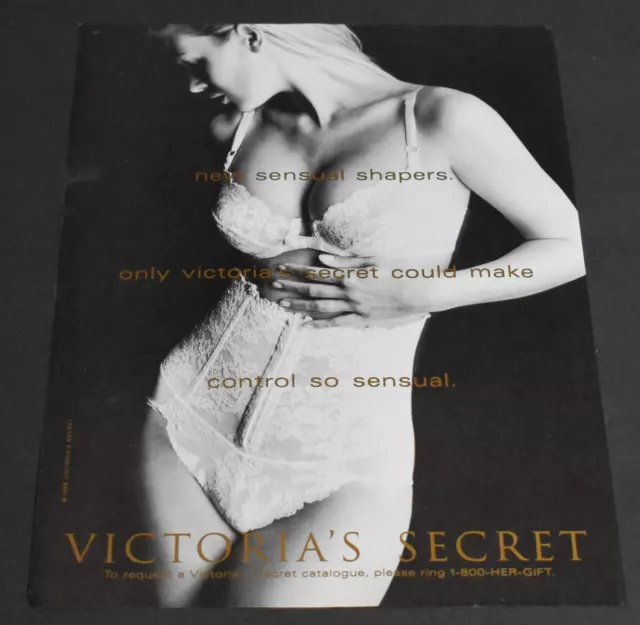 Heather Stewart Whyte Victoria Secret Miracle Bra VTG 1995 Original Print  Ad