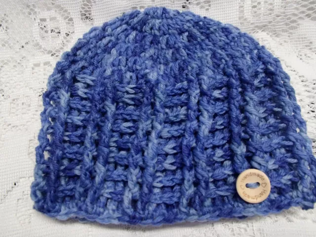 Handmade crochet Baby hat in Bella Baby Babbles 100% merino wool