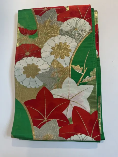 Japanese Vintage Kimono OBI Table runner (m69) 6