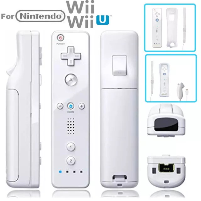 Weiß Wiimote mit Motion Plus, Fernbedienung Nunchuck Für Nintendo Wii / WIIU GZ