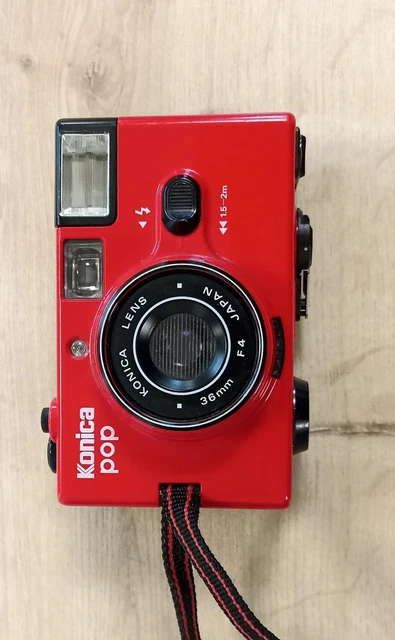 Appareil Photo Compact Vintage Konica Pop, Années 1980, Fabriqué Au Japon, Noir