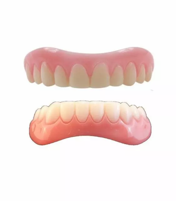 Dientes Instant Smile MEDIANOS Arriba e Abajo 2 cuentas de ajuste extra