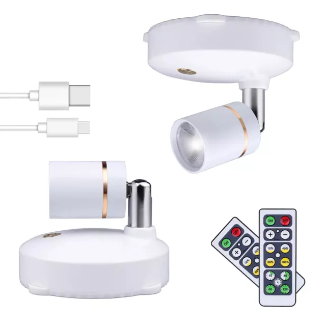 Set de 2 focos inalámbricos LED con luces decorativas con batería de 750 mAh