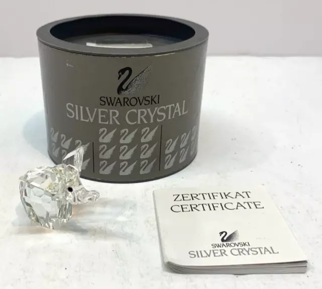 Swarovski Crystal African Wildlife Small Baby Elephant Figurine, Frosted Tail Swarovski Crystal African Wildlife Small Baby Elephant Figurine, Frosted Tail
