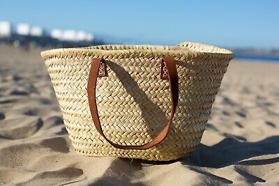 straw bag French Basket french market basket, Beach Bag Handmade Moroccan Basket