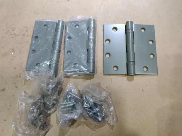 PBB World Class BB81 Door Hinges 4.5” X 4.5” Steel Full Mortise 3 Per Box
