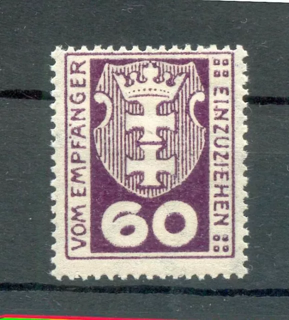 Danzig PORTO 4b FARBE** MNH POSTFRISCH BPP 75EUR (71168