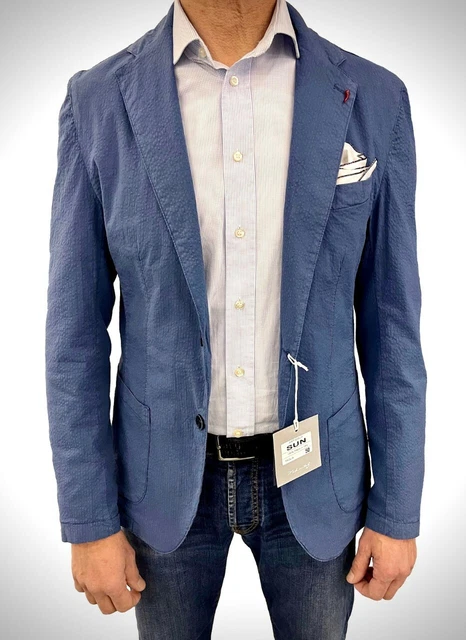 Giacca Uomo Elegante Casual Blazer Estiva Slim Fit Made in Italy Sartoriale