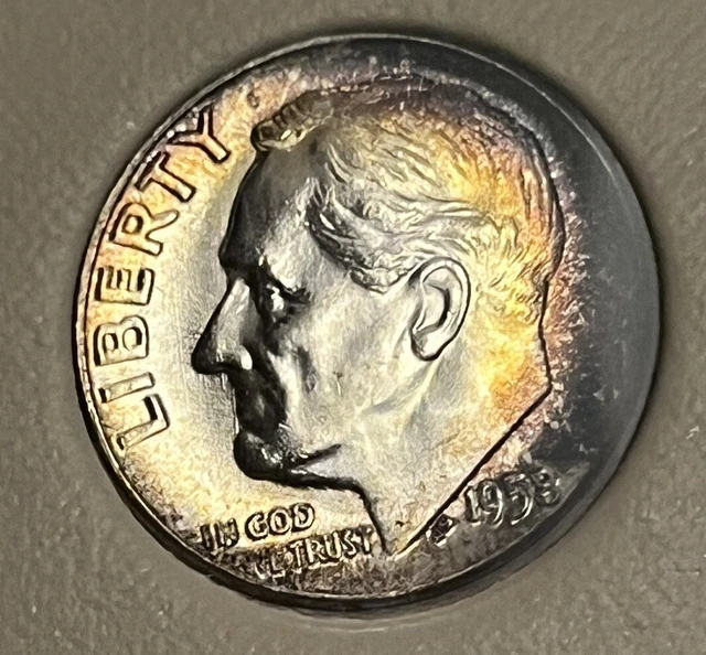 1958-Roosevelt Dime Mint State - Nice Tone - Please Read