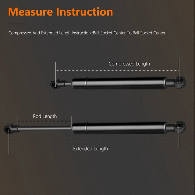 17INCH/55LBS LIFT SUPPORTS Fits ATC Snugtop Leer Camper Shell Window Toolbox Lid 24.25