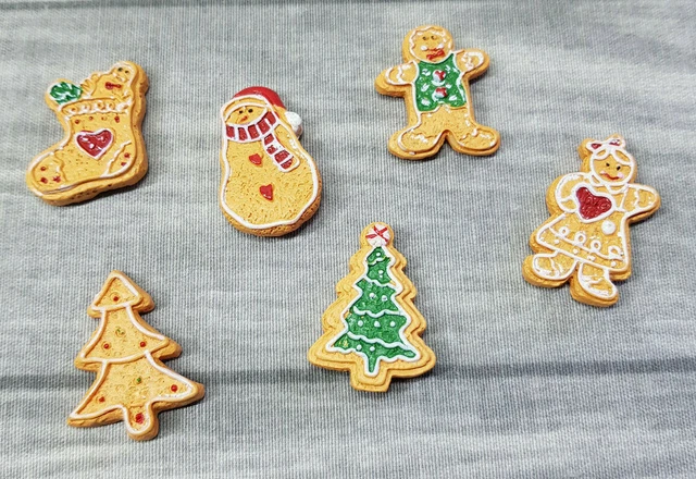 Harz Streuteile Winter Weihnachten Basteln Kleben Tischdeko Lebkuchen Xmas