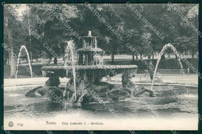 Roma Città Villa Umberto I Fontana Brunner 6733 cartolina MX2617 