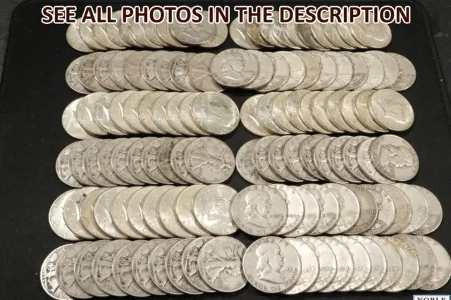 NobleSpirit No Reserve (PC) Silver 50c Variety Early Dates Face Value = $60