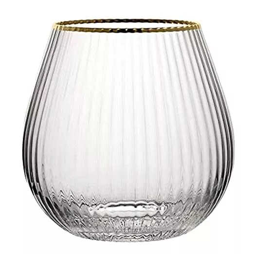 Utopia Hayworth Stemless Gin Glasses Gold Rim 22oz / 650ml - Case of 6