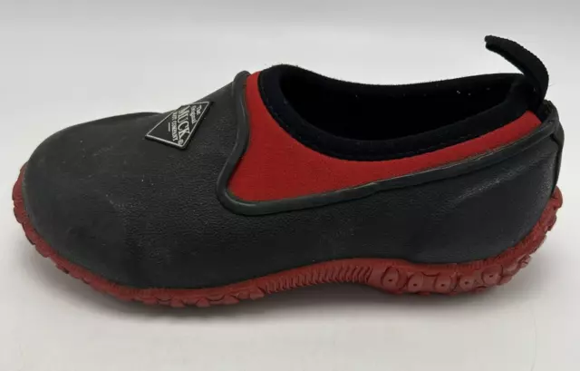 MUCK BOOT (MLK-600) Muckster II Low Black Red Shoes Sz 12 Boys Kids ...